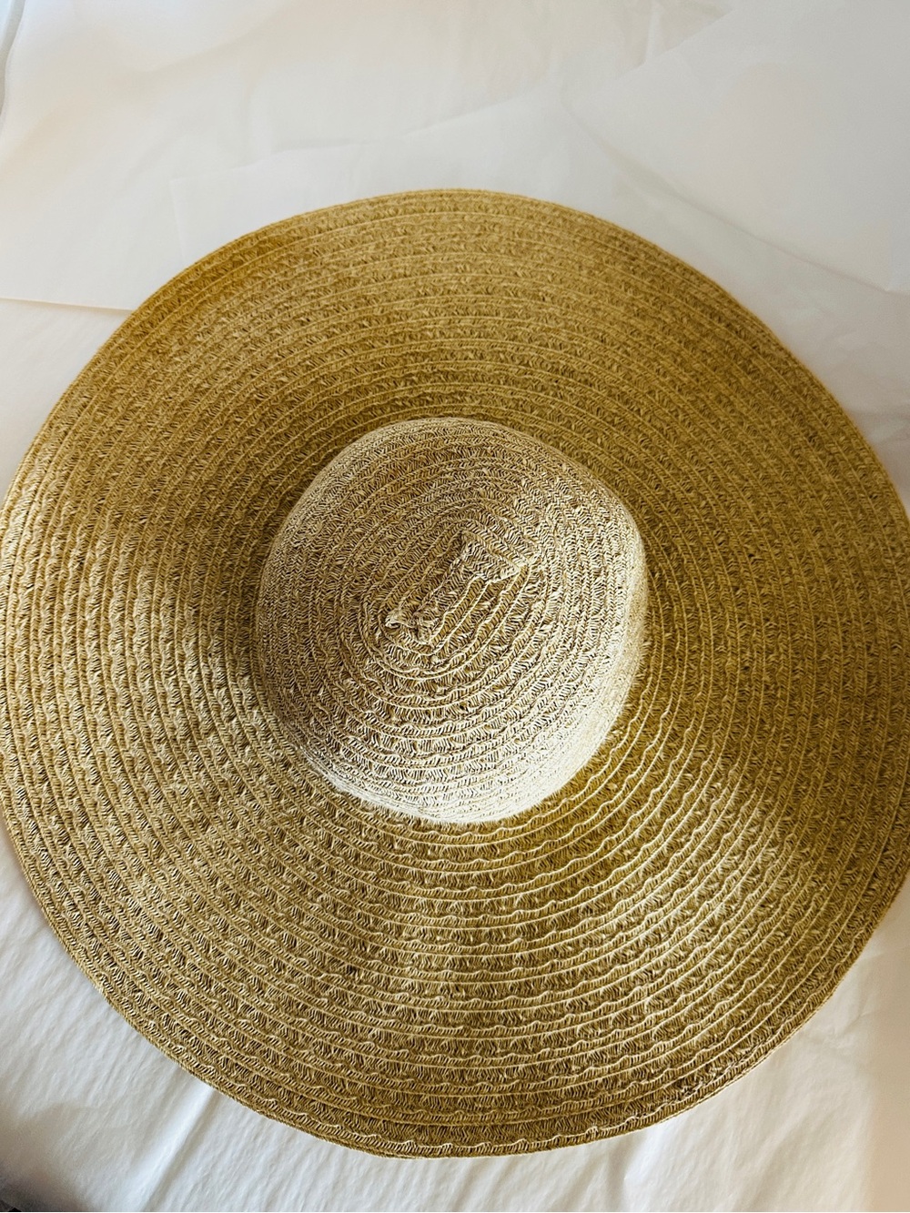 Nine West Wide-Brim Straw Sun Hat Natural - Picture 2 of 5